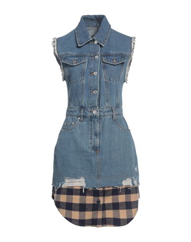 Moschino Jeans Woman Mini Dress Blue Size S Cotton