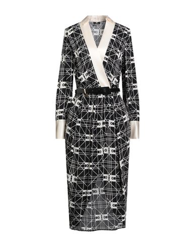 Elisabetta Franchi Woman Midi Dress Black Size 6 Viscose, Silk, Elastane In Black