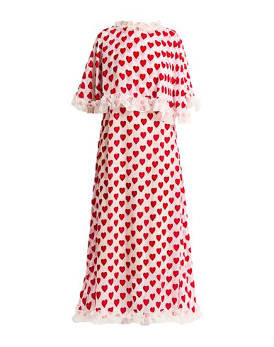 Vivetta Woman Maxi Dress Red Size 4 Viscose, Silk