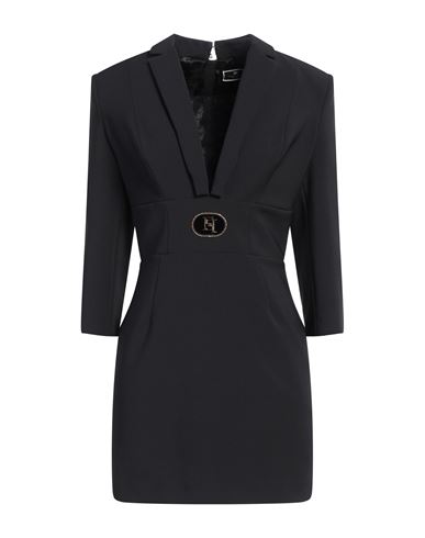 Elisabetta Franchi Woman Mini Dress Black Size 8 Polyester, Elastane