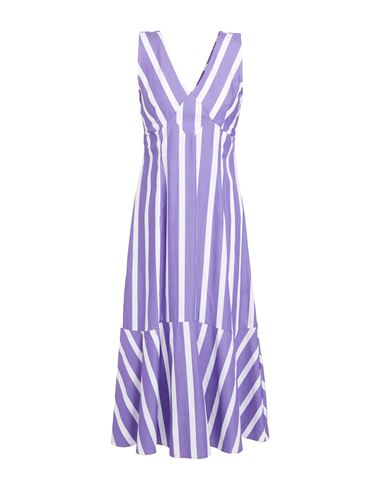 Emme By Marella Woman Midi Dress Purple Size 10 Cotton