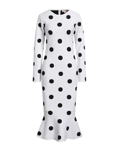 Marni Woman Midi Dress White Size 6 Polyamide, Viscose, Polyester