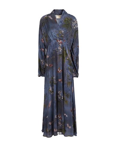 Momoní Woman Maxi Dress Midnight Blue Size 6 Viscose