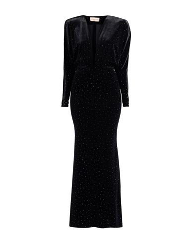 ALEXANDRE VAUTHIER ALEXANDRE VAUTHIER WOMAN MAXI DRESS BLACK SIZE 6 POLYESTER, ELASTANE, GLASS 