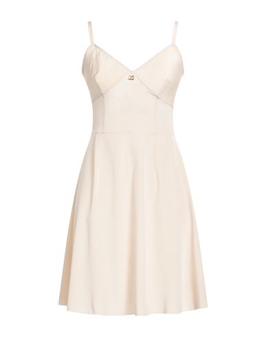 Dolce & Gabbana Woman Mini Dress Beige Size 8 Silk, Cotton, Elastane