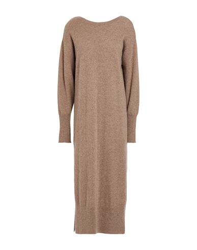 Notshy Woman Midi Dress Light Brown Size L Cashmere