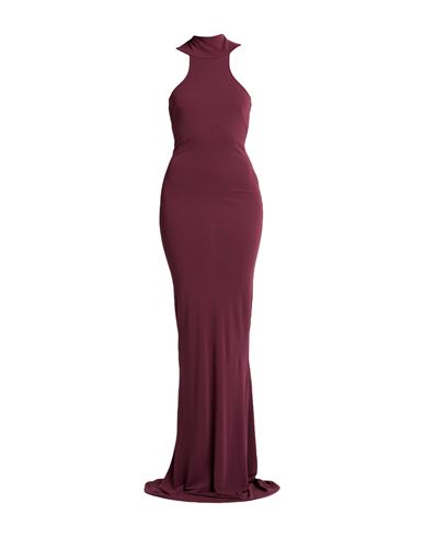 Elisabetta Franchi Red Carpet Woman Maxi Dress Burgundy Size 8 Viscose In Burgundy