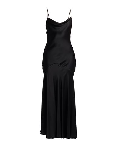 Shop Twinset Woman Maxi Dress Black Size 10 Acetate, Silk