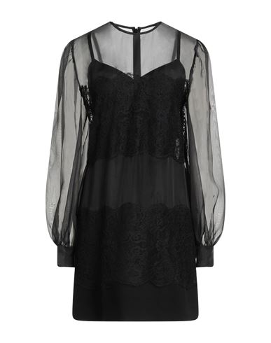 Dolce & Gabbana Woman Mini Dress Black Size 10 Silk, Cotton, Polyamide, Virgin Wool, Elastane