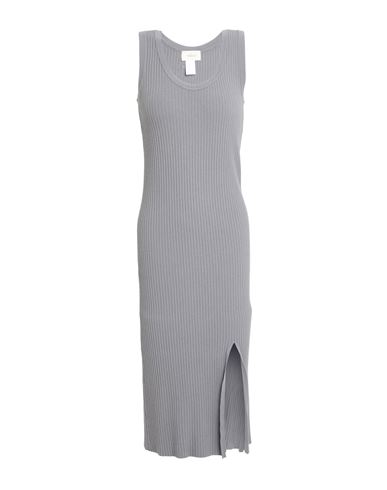 Vicolo Woman Midi Dress Grey Size Onesize Viscose, Polyester In Gray