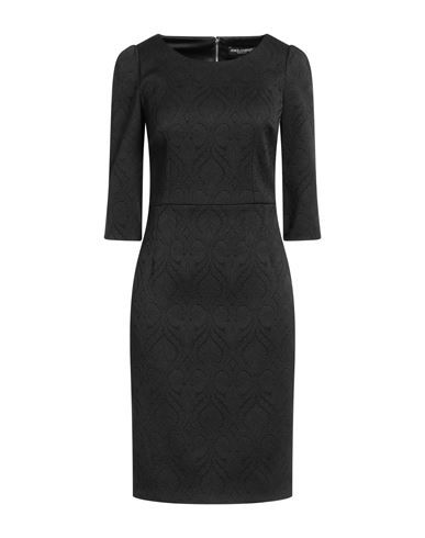 Dolce & Gabbana Woman Midi Dress Black Size 8 Polyester, Acrylic, Viscose, Elastane