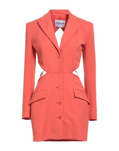 Dondup Woman Mini Dress Coral Size 8 Polyamide, Cotton, Elastane In Red