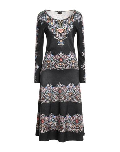 Etro Woman Midi Dress Black Size 8 Wool