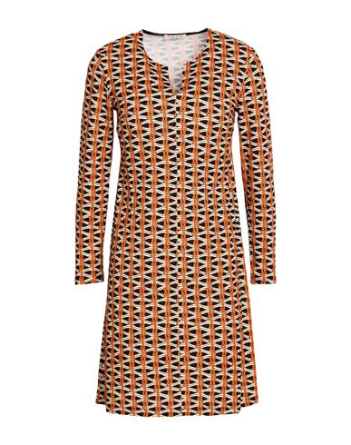 Siyu Woman Mini Dress Orange Size 10 Viscose, Elastane In Brown