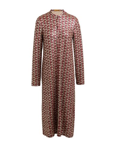 Siyu Woman Midi Dress Brick Size 8 Polyamide, Elastane, Metallic Fiber In Multi