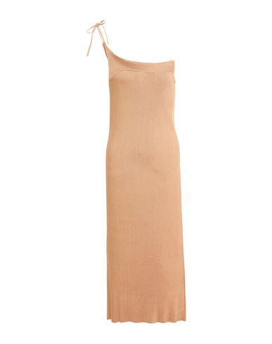 La Galpa Woman Midi Dress Camel Size Xs/s Viscose, Modacrylic