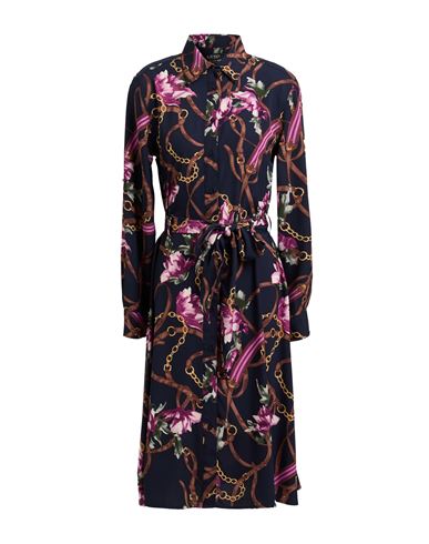 Ralph Lauren Lauren  Woman Midi Dress Navy Size 4 Recycled Polyester