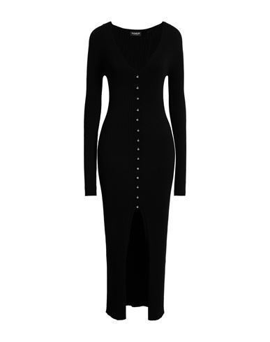 Dondup Woman Maxi Dress Black Size 8 Viscose, Polyester In Black