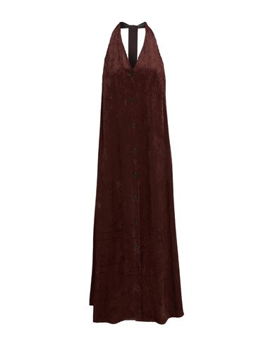 Shop Alysi Crème Woman Maxi Dress Chocolate Brown Size 6 Viscose
