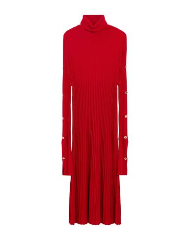 Clips More Woman Midi Dress Red Size 12 Wool, Acrylic