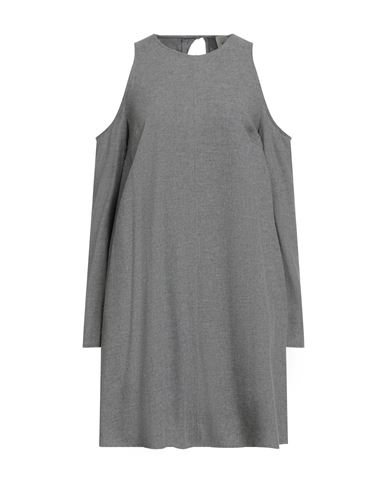 Alysi Crème Woman Mini Dress Grey Size 6 Viscose, Cotton