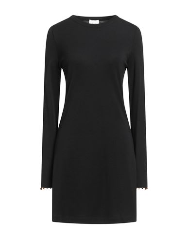 Alysi Chocolat Woman Mini Dress Black Size 4 Virgin Wool