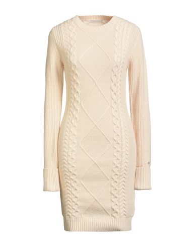 Guess Woman Mini Dress Cream Size M Polyamide, Acrylic, Wool