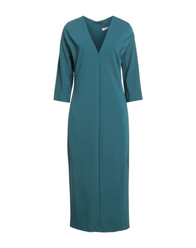 Max Mara Leisure Woman Midi Dress Deep Teal Size L Viscose, Polyamide, Elastane