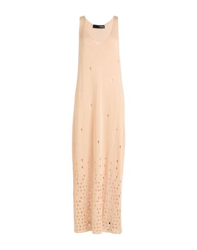 Messagerie Woman Maxi Dress Apricot Size L/xl Viscose, Linen, Cotton