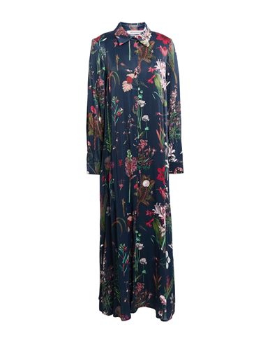 Shirtaporter Woman Midi Dress Navy Size 10 Viscose