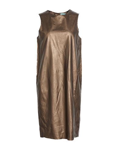 Antonella Valsecchi Woman Mini Dress Bronze Size L Polyester