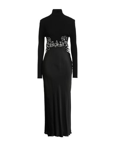 Shop Ermanno Scervino Woman Maxi Dress Black Size 8 Viscose