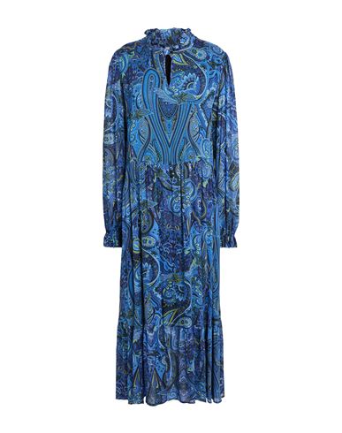 Shirtaporter Woman Midi Dress Blue Size 10 Viscose