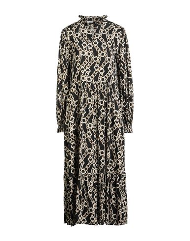 Shirtaporter Woman Midi Dress Black Size 10 Viscose