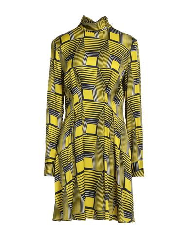 Ottod'ame Woman Mini Dress Yellow Size 8 Viscose