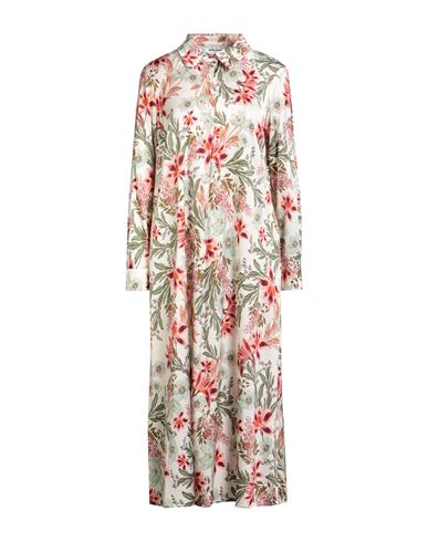 Shirtaporter Woman Midi Dress Light Green Size 10 Viscose, Elastane