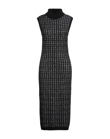 D Exterior D. Exterior Woman Midi Dress Black Size L Synthetic Fibers, Wool, Alpaca Wool, Silk, Cashmere In Black