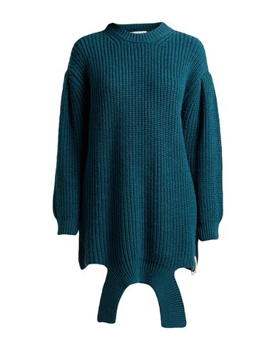Mar De Margaritas Woman Mini Dress Deep Teal Size S Acrylic, Polyester