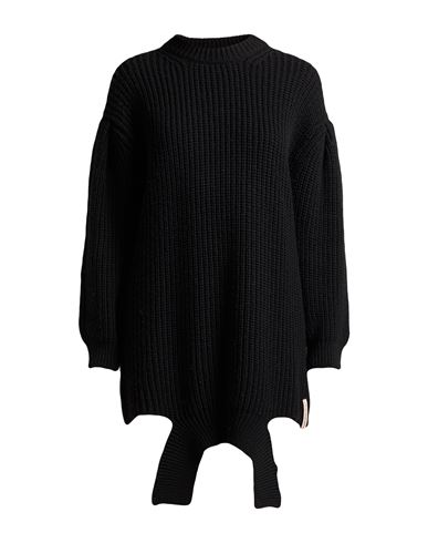 Mar De Margaritas Woman Mini Dress Black Size S Acrylic, Polyester