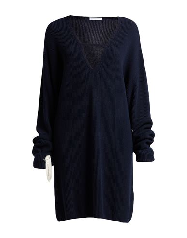 Mar De Margaritas Woman Mini Dress Midnight Blue Size S Viscose, Polyamide, Wool, Cashmere In Blue