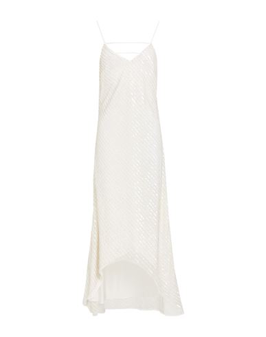 Patrizia Pepe Woman Midi Dress Ivory Size 6 Polyester In White