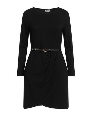 Liu •jo Woman Mini Dress Black Size S Viscose, Elastane