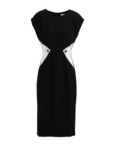 Simona Corsellini Woman Midi Dress Black Size 12 Polyester, Elastane In Black