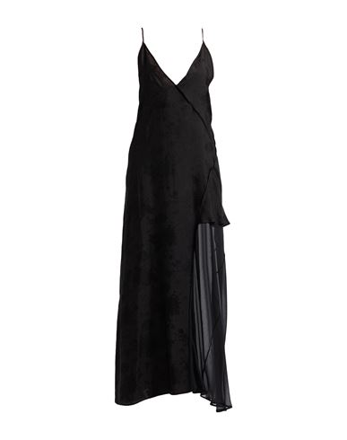Isabel Benenato Woman Maxi Dress Black Size 6 Cupro