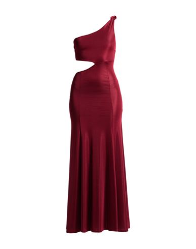 La Semaine Paris Woman Maxi Dress Burgundy Size 6 Polyester, Elastane In Red