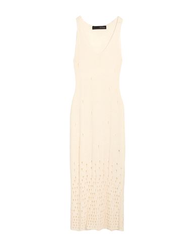 Shop Messagerie Woman Maxi Dress Ivory Size L/xl Linen, Viscose, Cotton