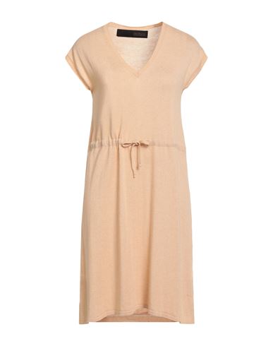 Messagerie Woman Mini Dress Beige Size L/xl Linen, Viscose, Cotton