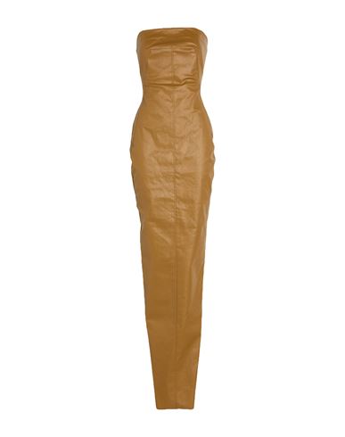 Rick Owens Woman Maxi Dress Mustard Size 4 Cotton, Elastomultiester, Rubber In Yellow