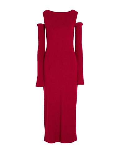 Midi-Kleid Damen Ziegelrot S Damen