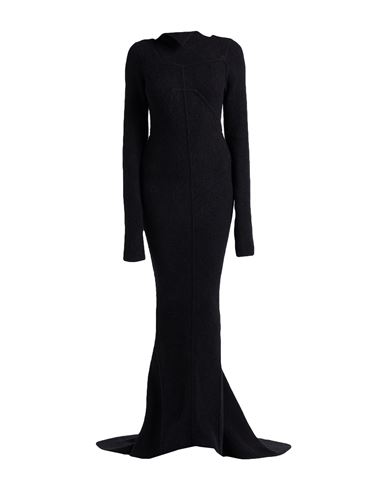Rick Owens Woman Maxi Dress Black Size M Alpaca Wool, Polyamide, Wool, Elastane